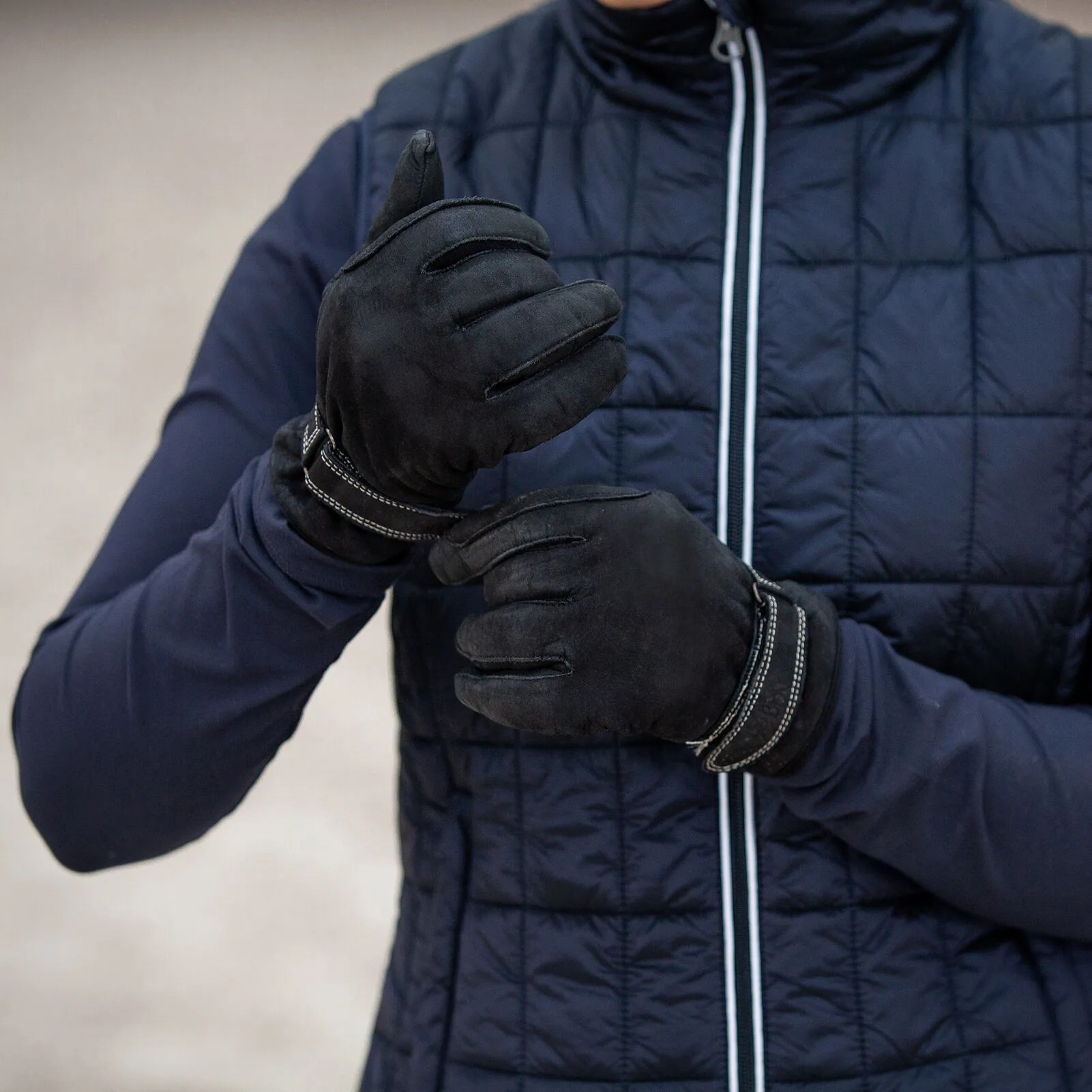 Milan B Vertigo Leather Thermal Gloves - Winter Comfort and Grip