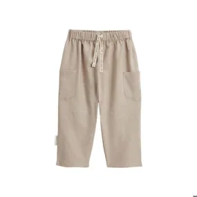 Mixed Linen Pants Moka Beige - Petit Beguin