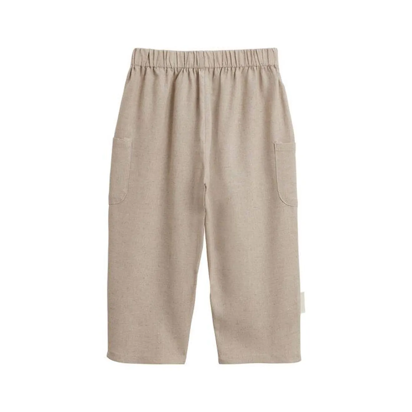 Mixed Linen Pants Moka Beige - Petit Beguin