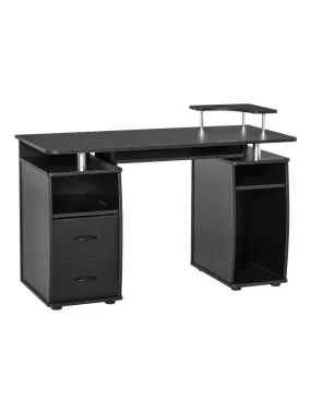 Multi-storage Black Design Computer Desk