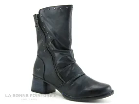 Mustang Shoes Femme: Bottine Bleu Marine Talon Large à Vendre - Modèle 1342 504 820