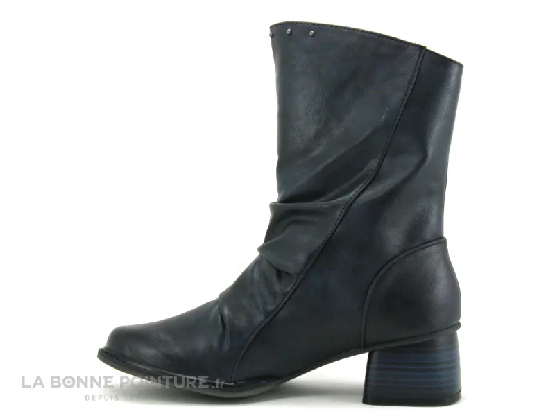 Mustang Shoes Femme: Bottine Bleu Marine Talon Large à Vendre - Modèle 1342 504 820