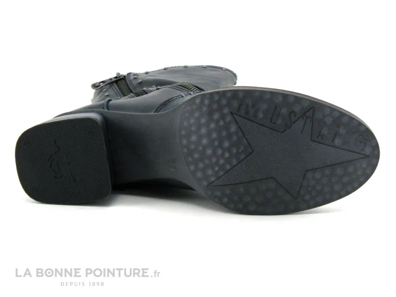 Mustang Shoes Femme: Bottine Bleu Marine Talon Large à Vendre - Modèle 1342 504 820