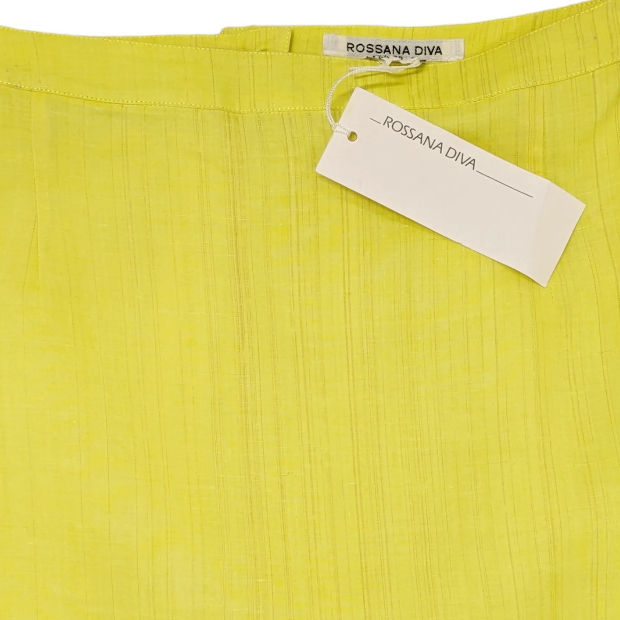 Vintage yellow lemon pencil skirt Rossana Diva Size 44 Italian = 40 French