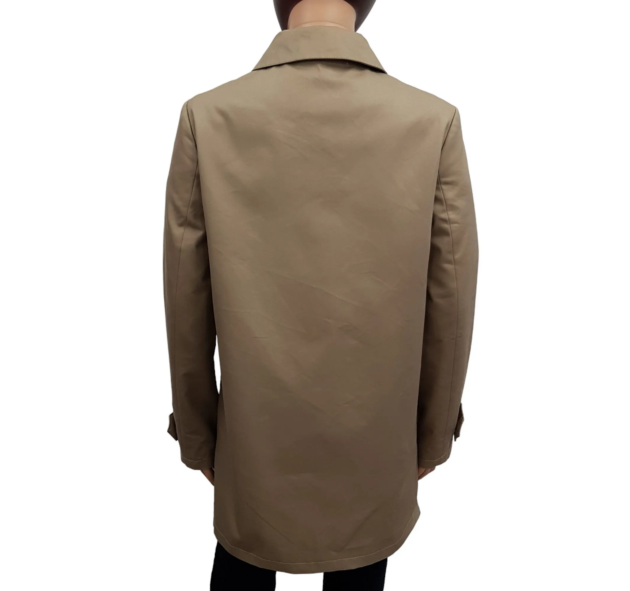 New Monoprix Coat Size 38 Beige Gabardine Trench Coat Imper.