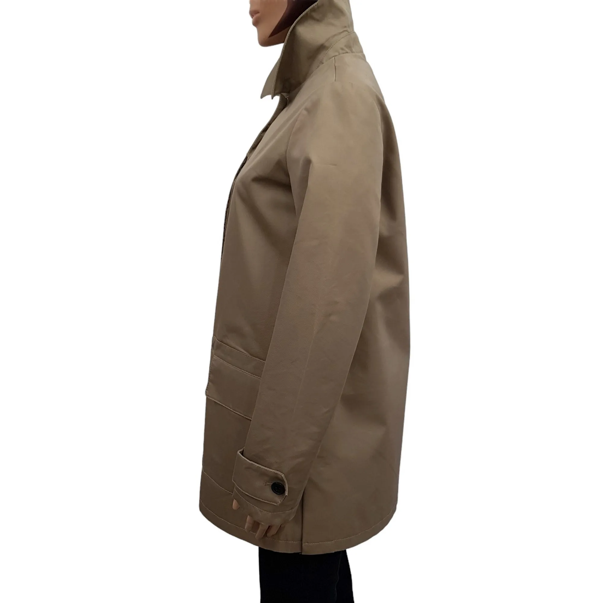 New Monoprix Coat Size 38 Beige Gabardine Trench Coat Imper.