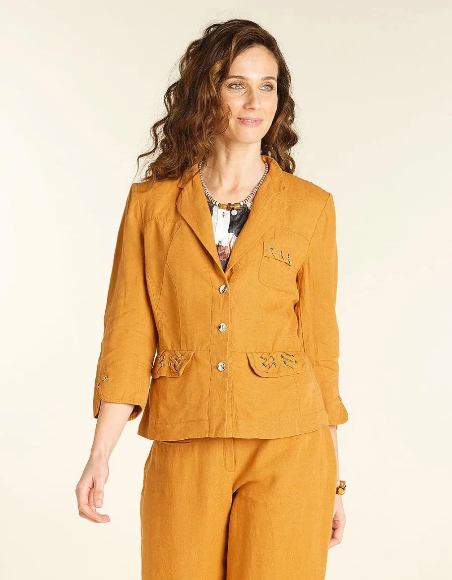 Ocre Lin Vestes Habillées - Collection de Vestes