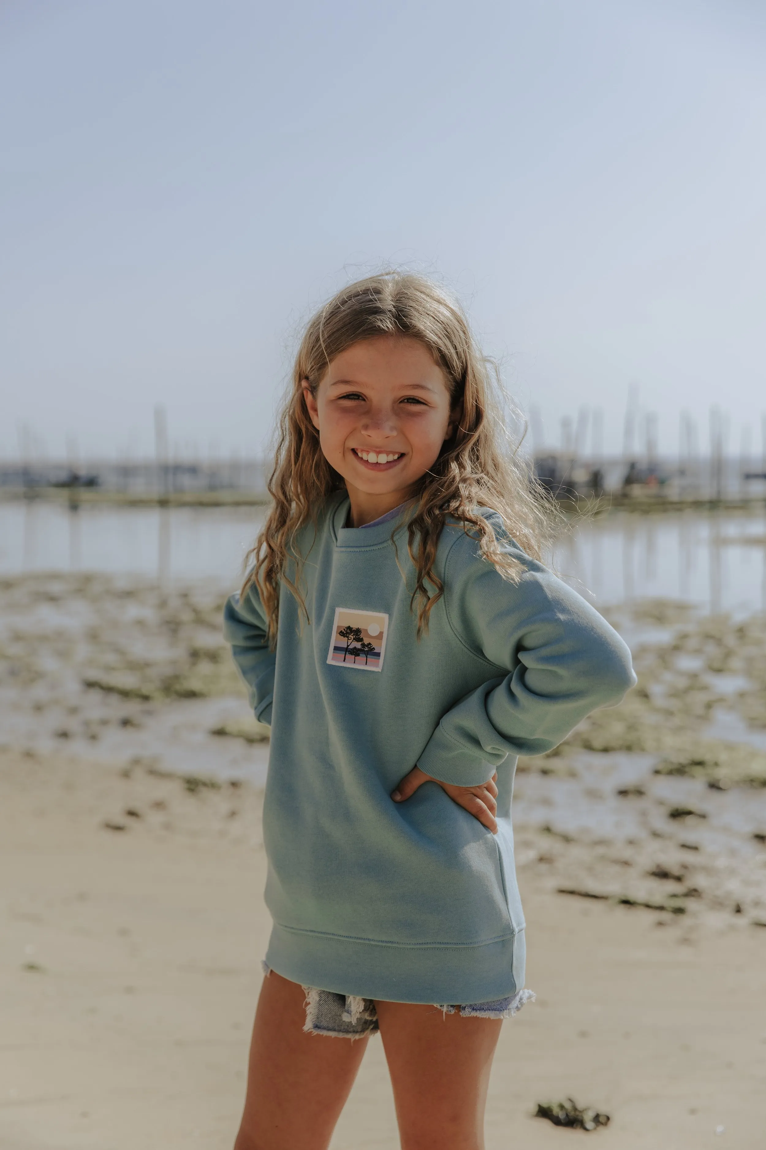 OH LES JOLIS Blue Pine Sweatshirt | French Brand of Organic Cotton Tees & Sweatshirts