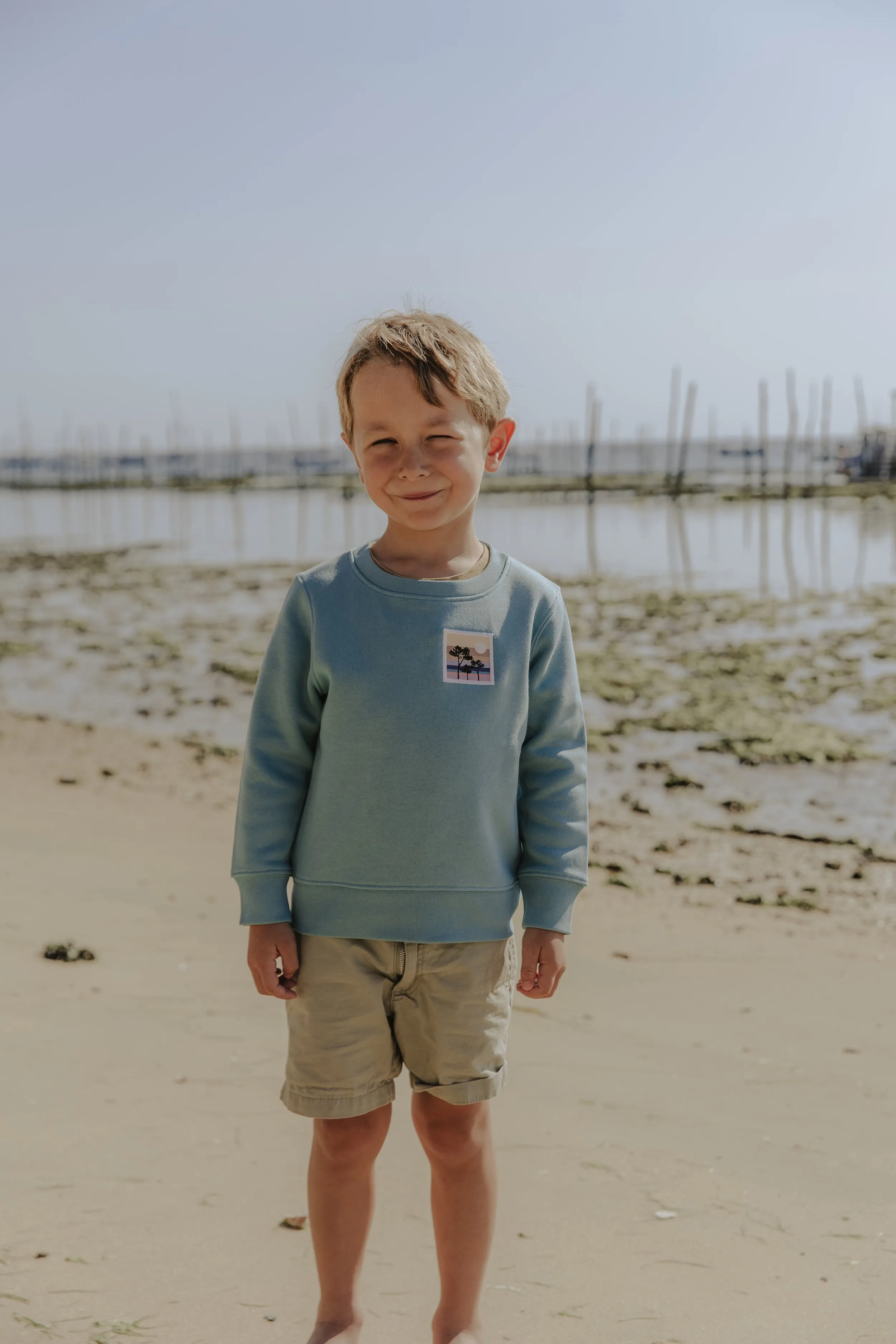 OH LES JOLIS Blue Pine Sweatshirt | French Brand of Organic Cotton Tees & Sweatshirts