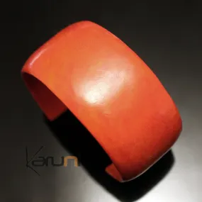 Orange Touareg Leather Cuff Bracelet 12 - Shop Now