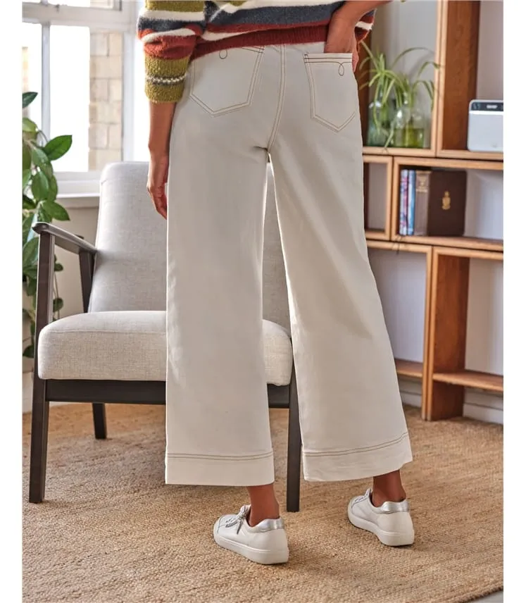 Organic Cotton Denim High Waist Culottes