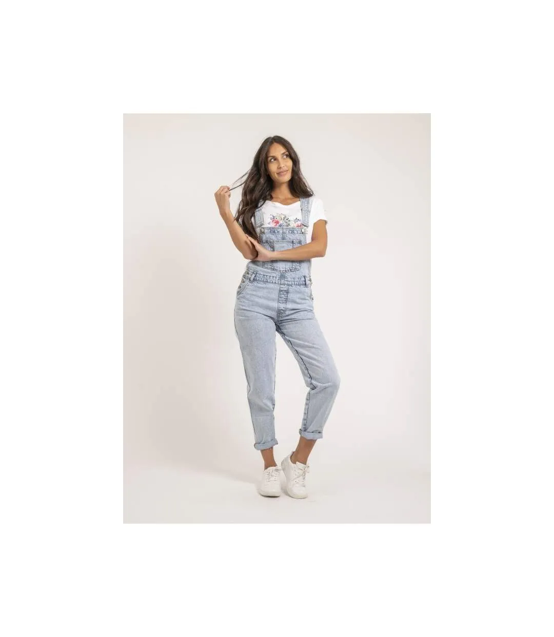 Overall Shorts in Denim ENA - Dona X Lisa