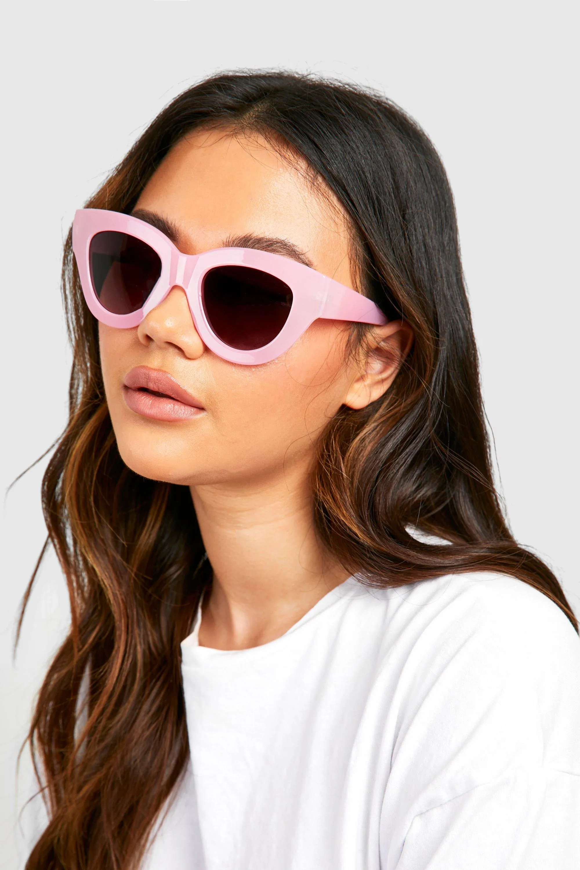 Oversized cat eye sunglasses.