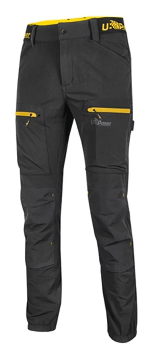 Pantalon de travail - Homme - UPFU267 - noir et jaune 