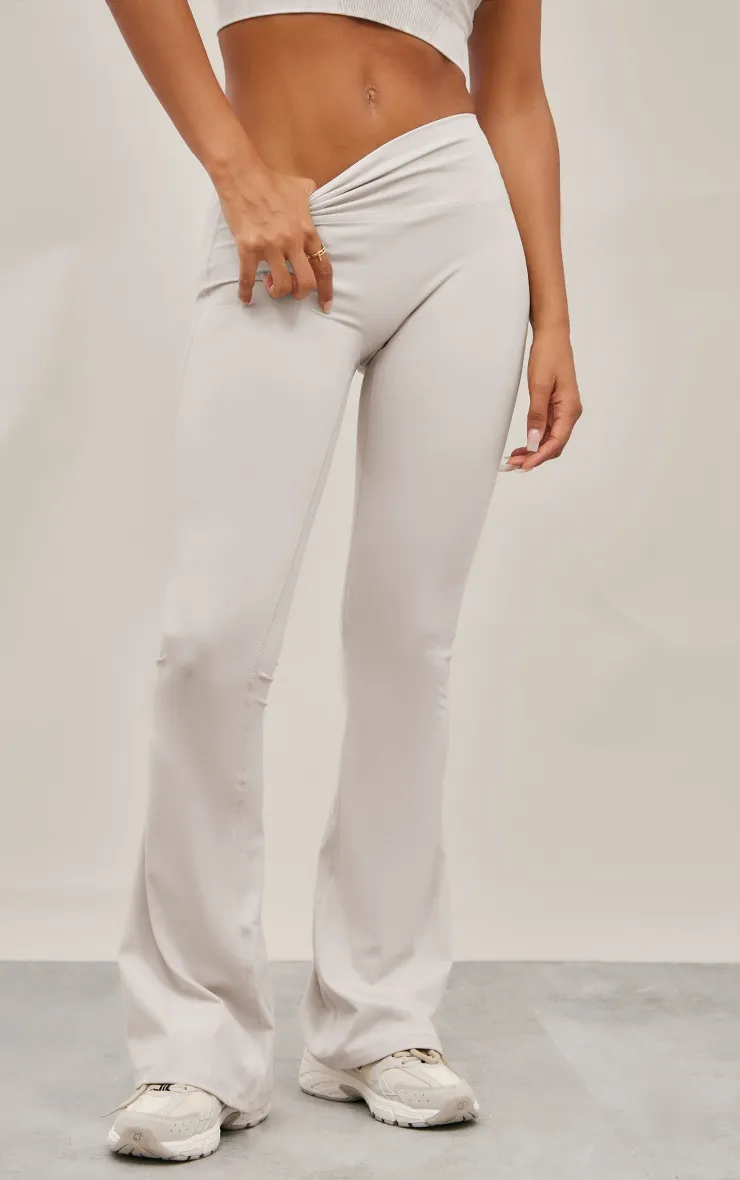 Pantalon de yoga flare Sculpt gris ardoise à taille haute