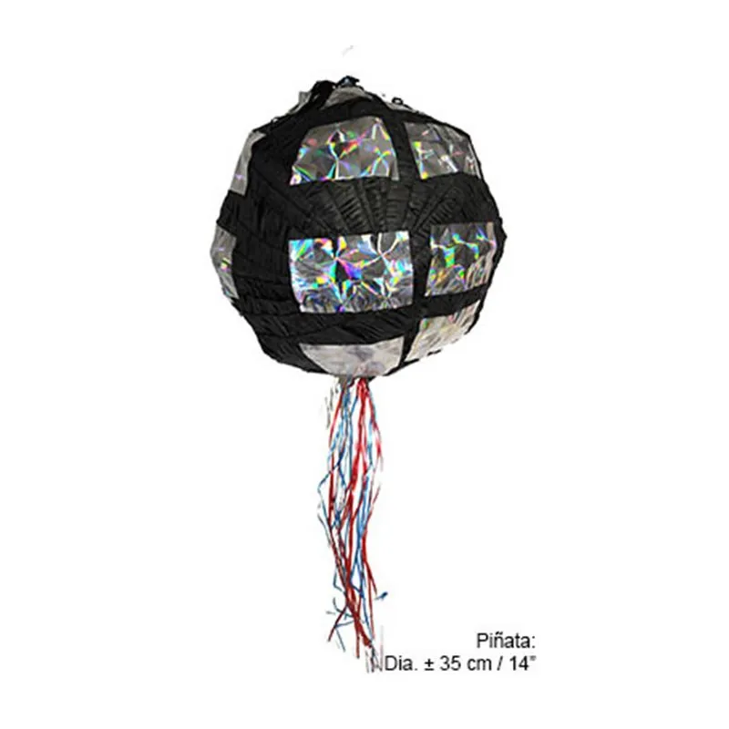 Paper and cardboard disco ball pinata