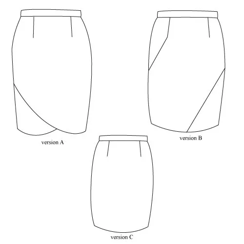 MISS BERLINGOT Skirt Sewing Pattern - Straight Skirt