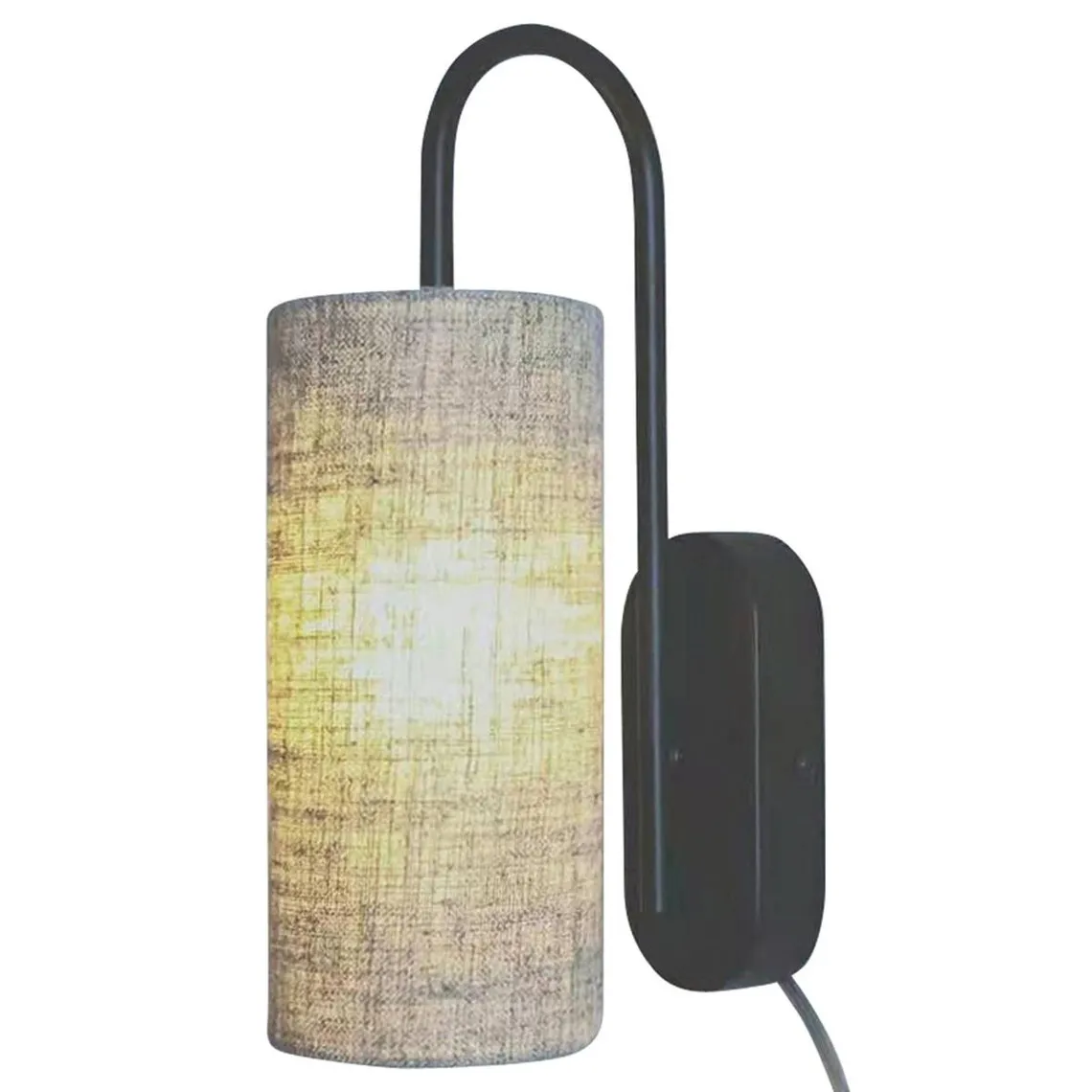 Pauline Black Linen Wall Lamp | 3 Suisses