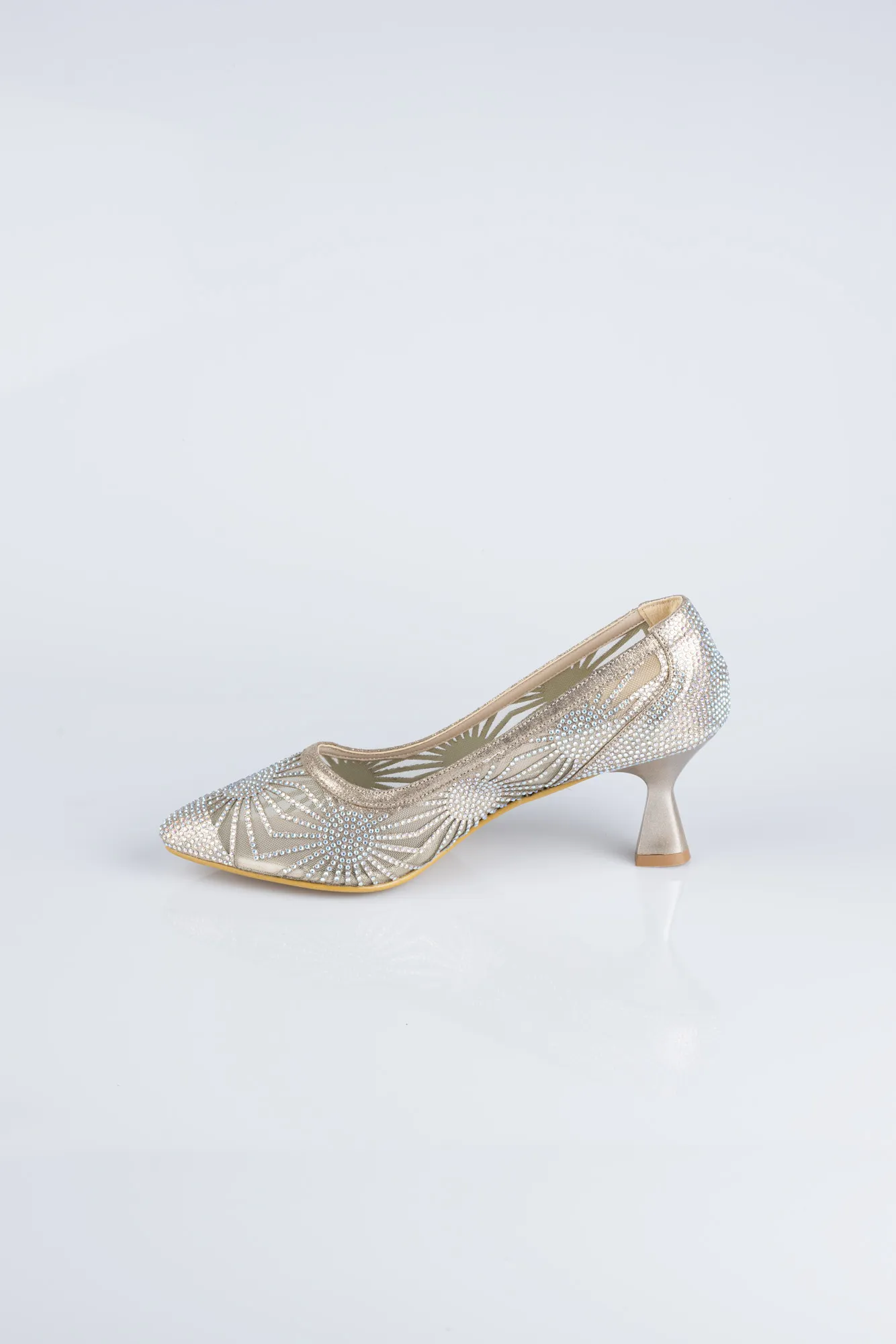 Platinum Flat Evening Shoes MJ5153