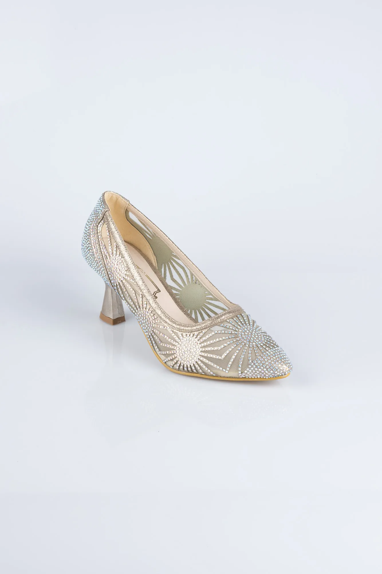 Platinum Flat Evening Shoes MJ5153