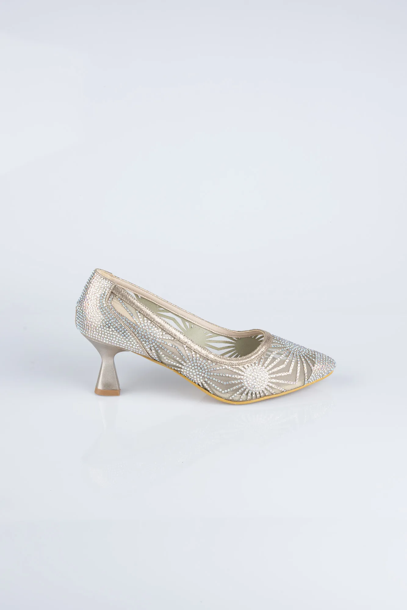 Platinum Flat Evening Shoes MJ5153