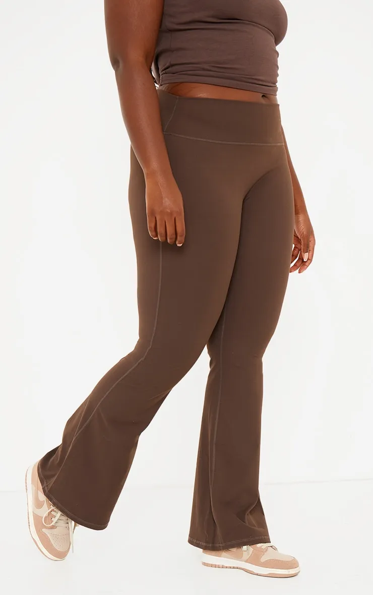 Espresso Flared High-Waisted Yoga Pants Sculpt