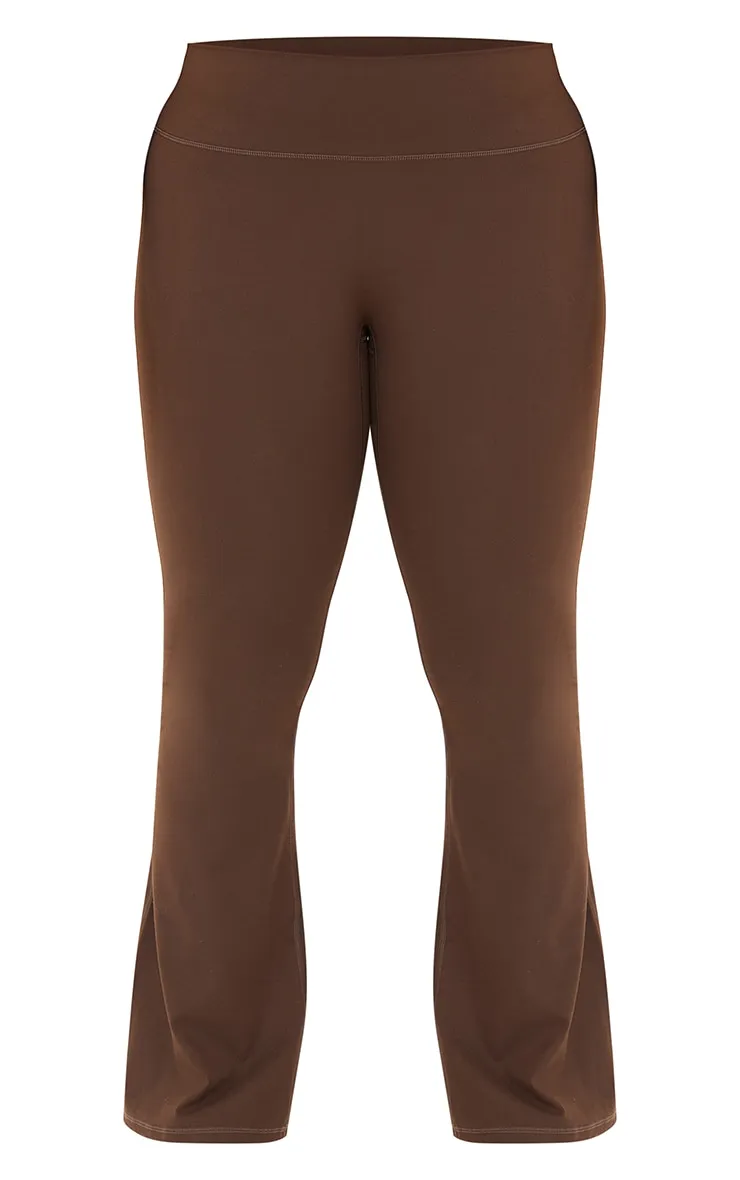 Espresso Flared High-Waisted Yoga Pants Sculpt