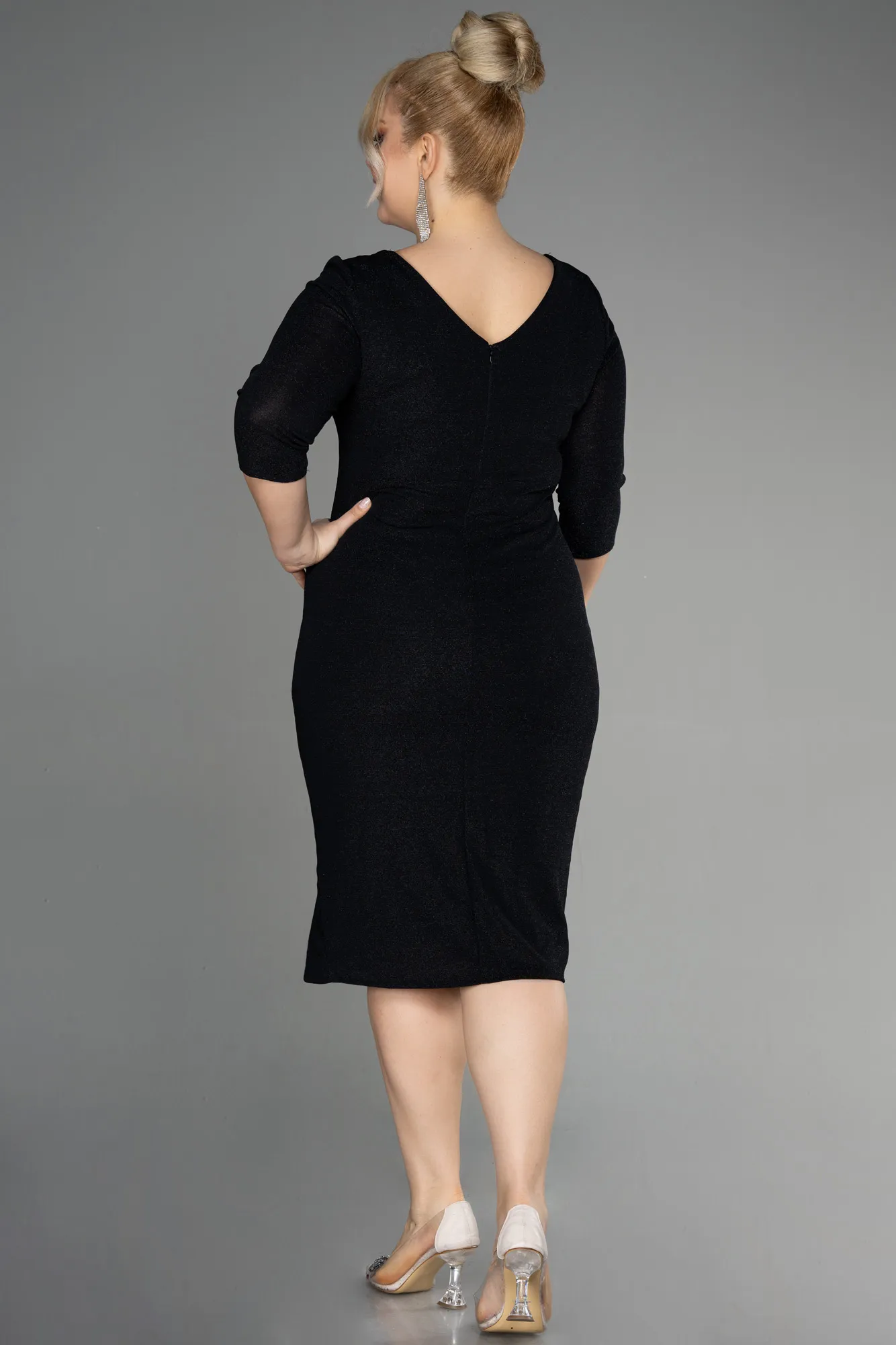 Plus Size Midi Indigo ABK1950 Party Dress