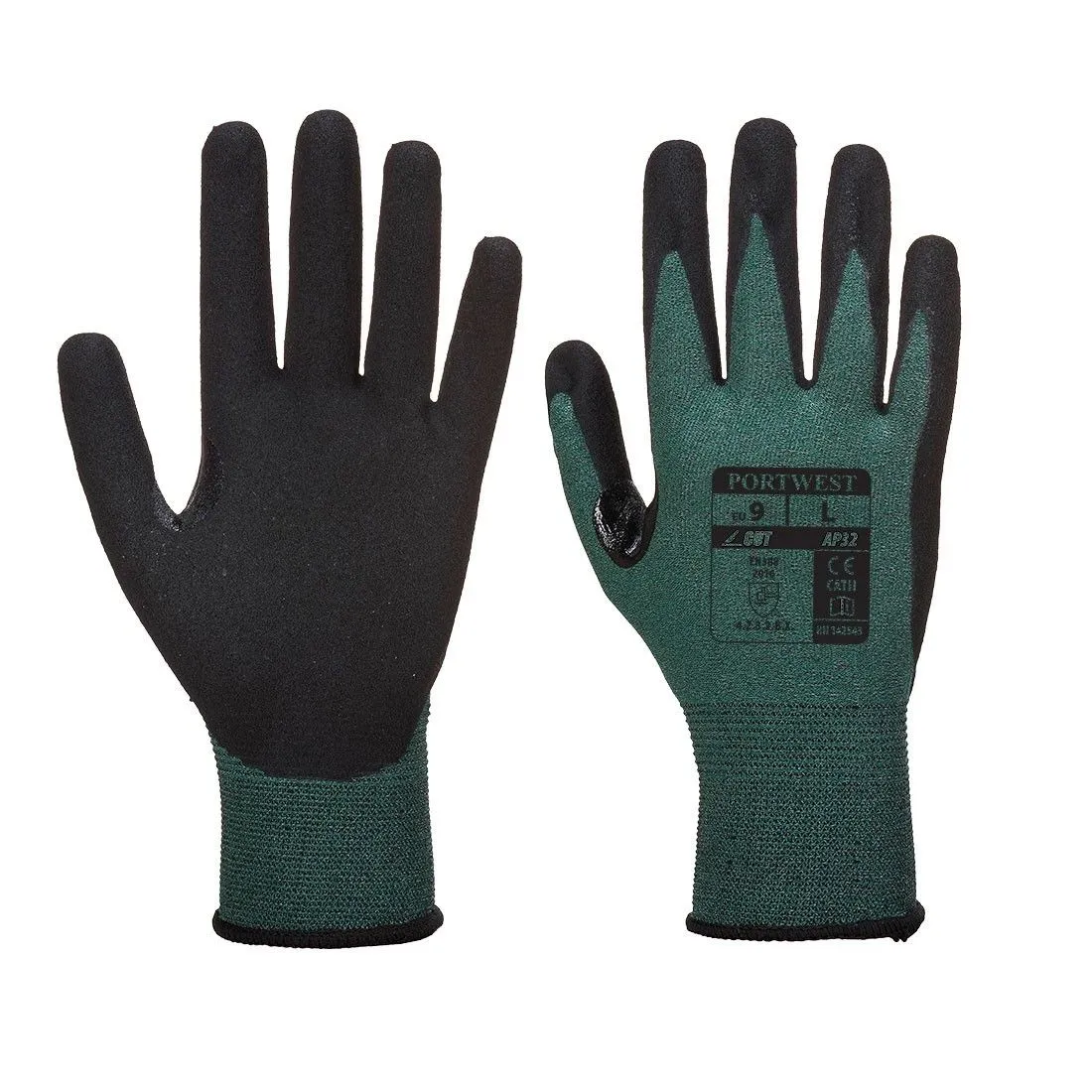 Portwest Dexti Cut Pro - Gants Anti-Coupures Niveau B avec Paume en Nitrile Sablé