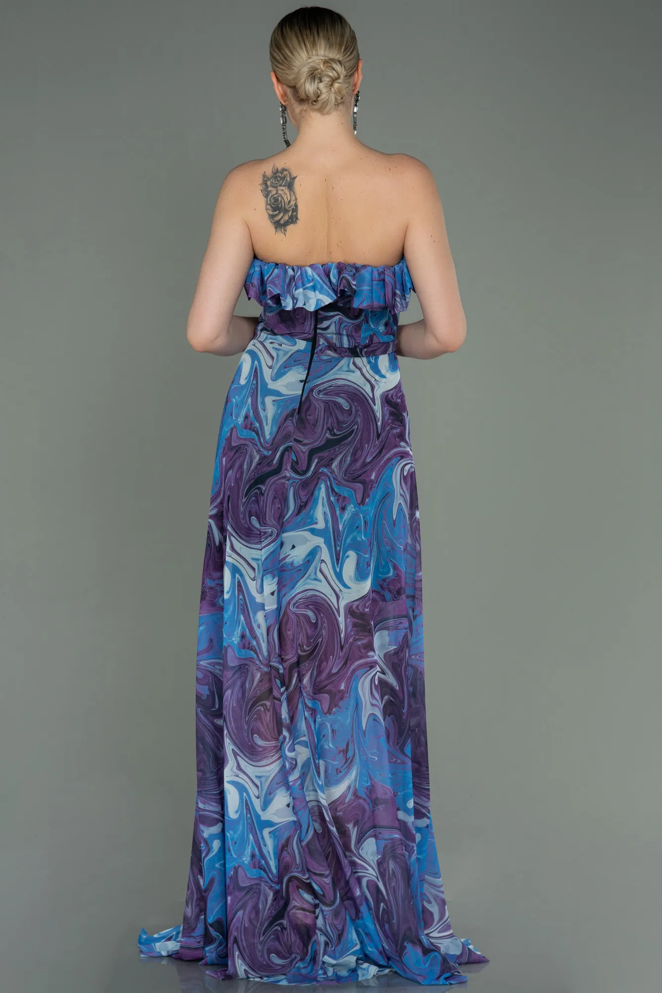 Purple Long Evening Dress ABU3086.