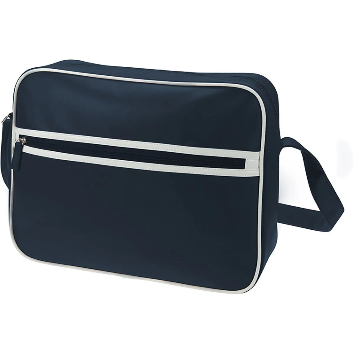 Retro Navy Blue Crossbody Satchel - 1807530