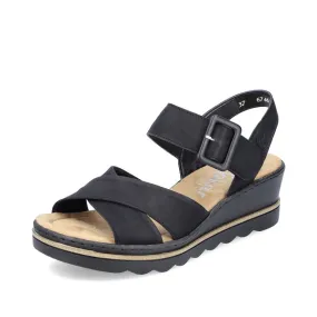 Rieker black sandals 67463 00 - Shop now