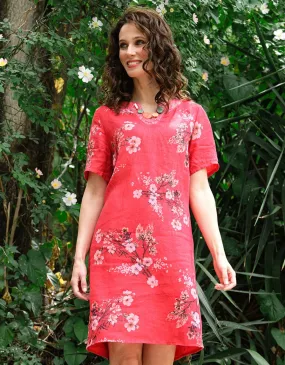 Rose linen robe - Dresses & Skirts