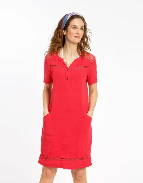 Red Linen Dress - Dresses & Skirts