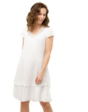 Flared Cotton Dress - Dresses & Skirts