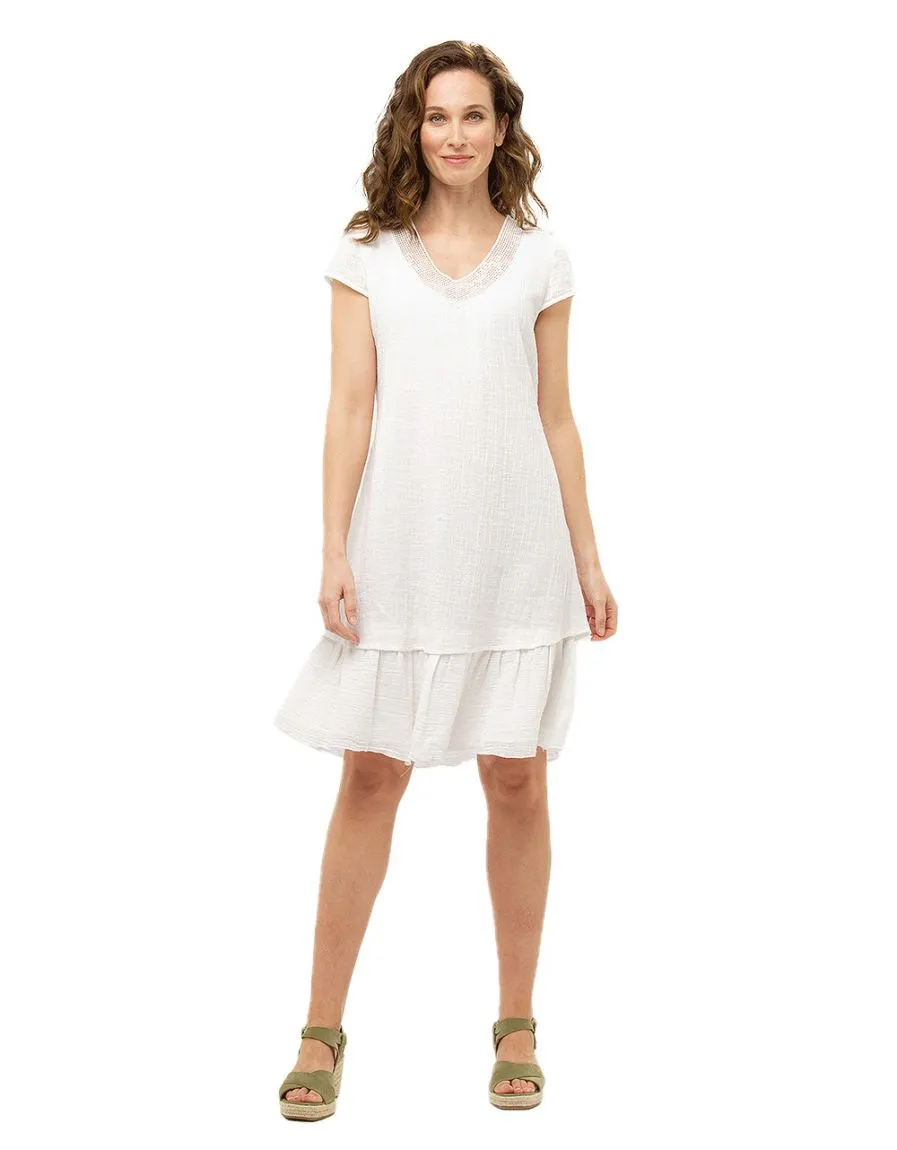 Flared Cotton Dress - Dresses & Skirts