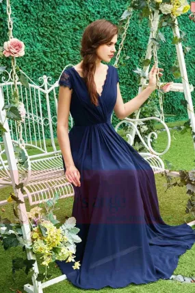 robe de soirée bleu marine Rome