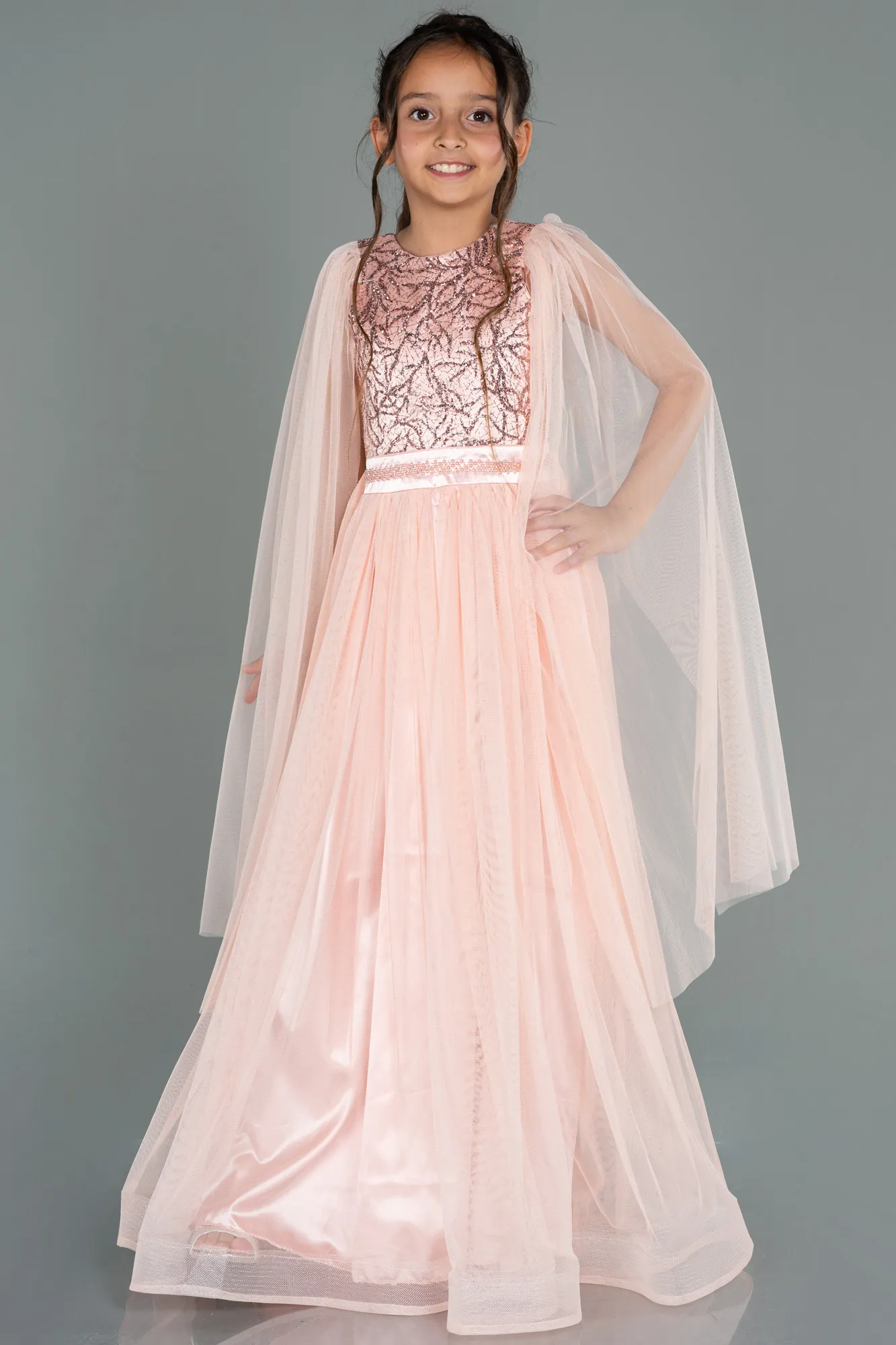 Robe De Soirée Enfants Longue Émeraude ABU3155