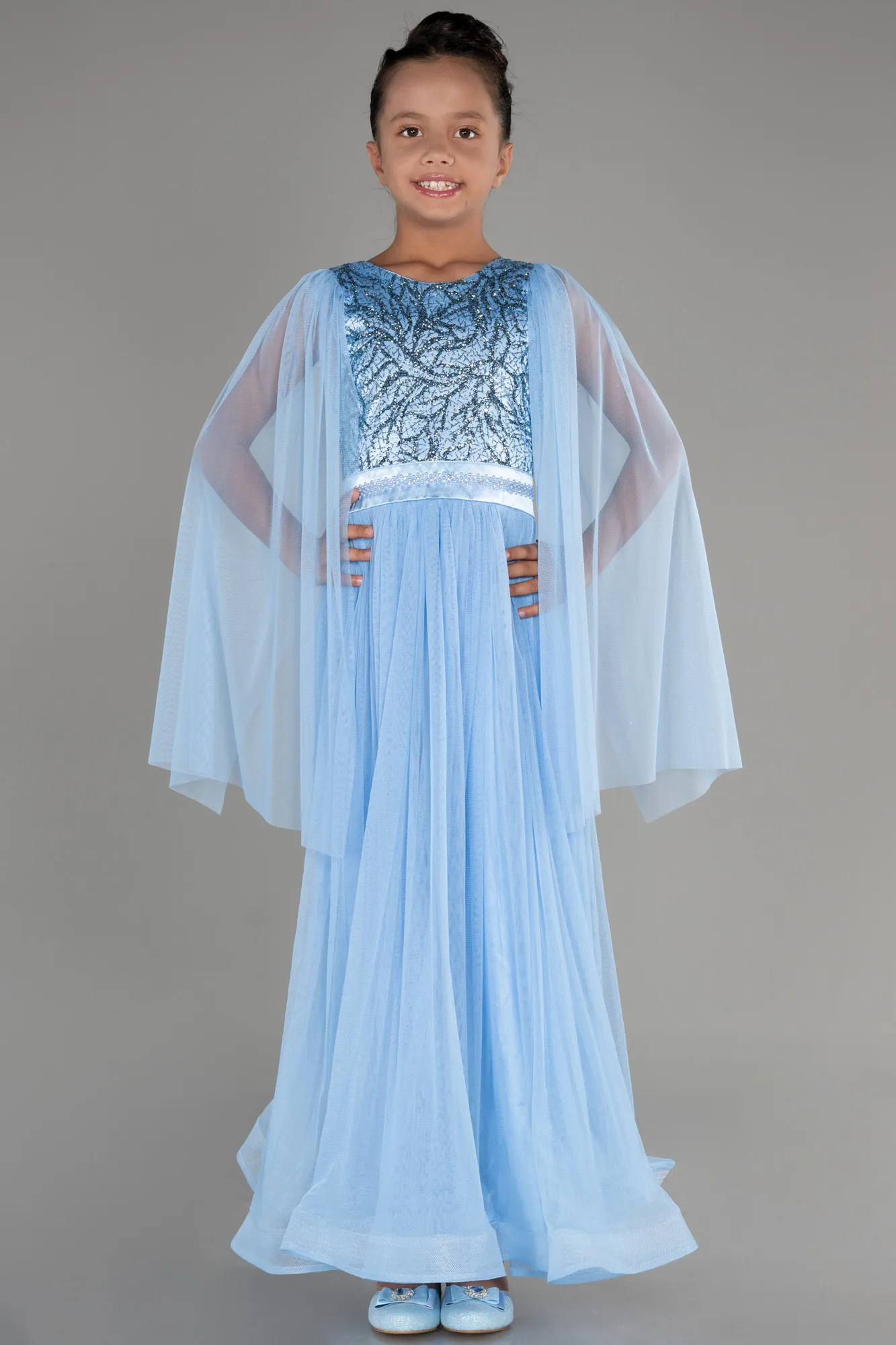 Robe De Soirée Enfants Longue Émeraude ABU3155