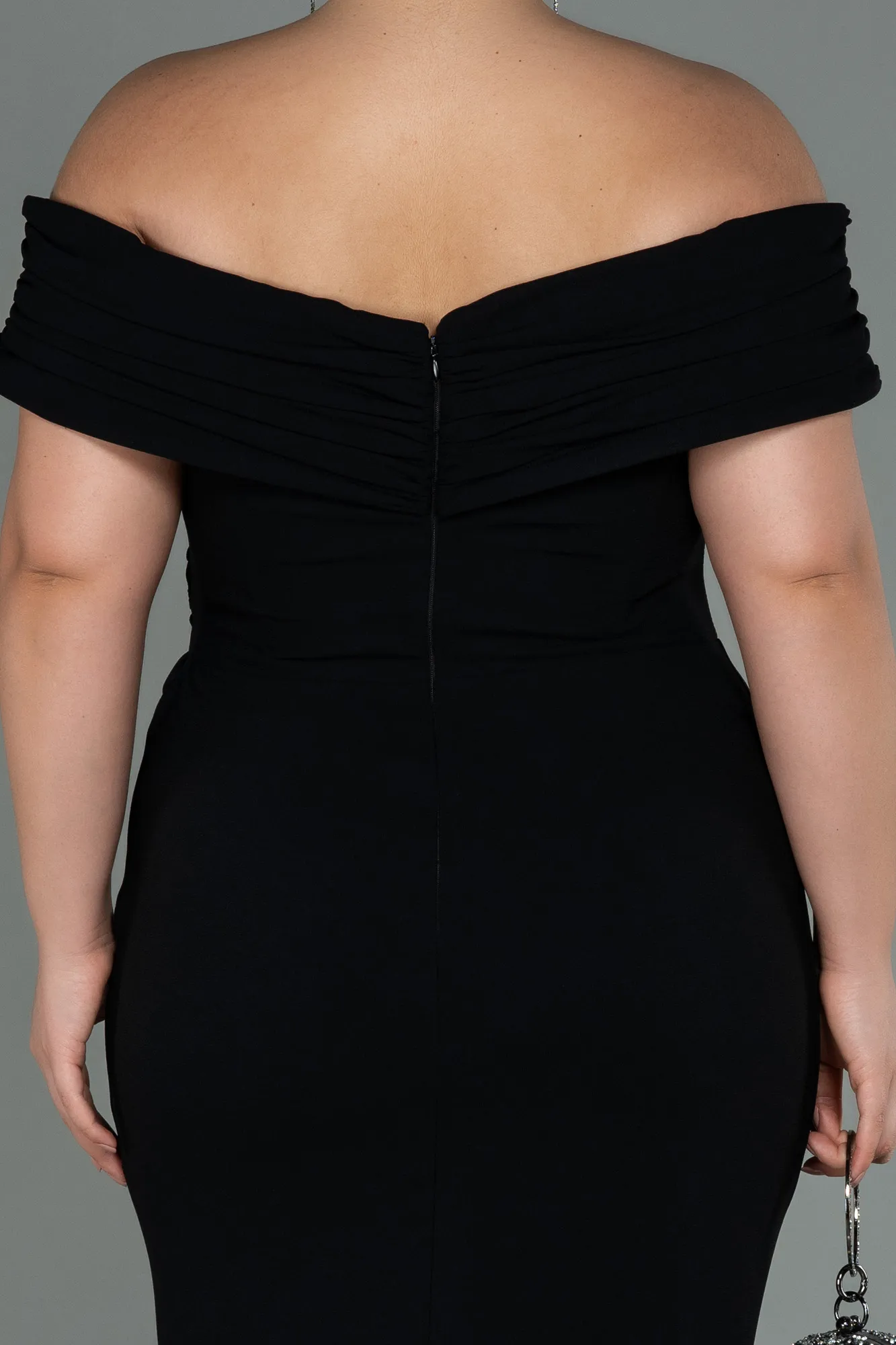 Robe de Soirée Grande Taille Longue Noir ABU3172