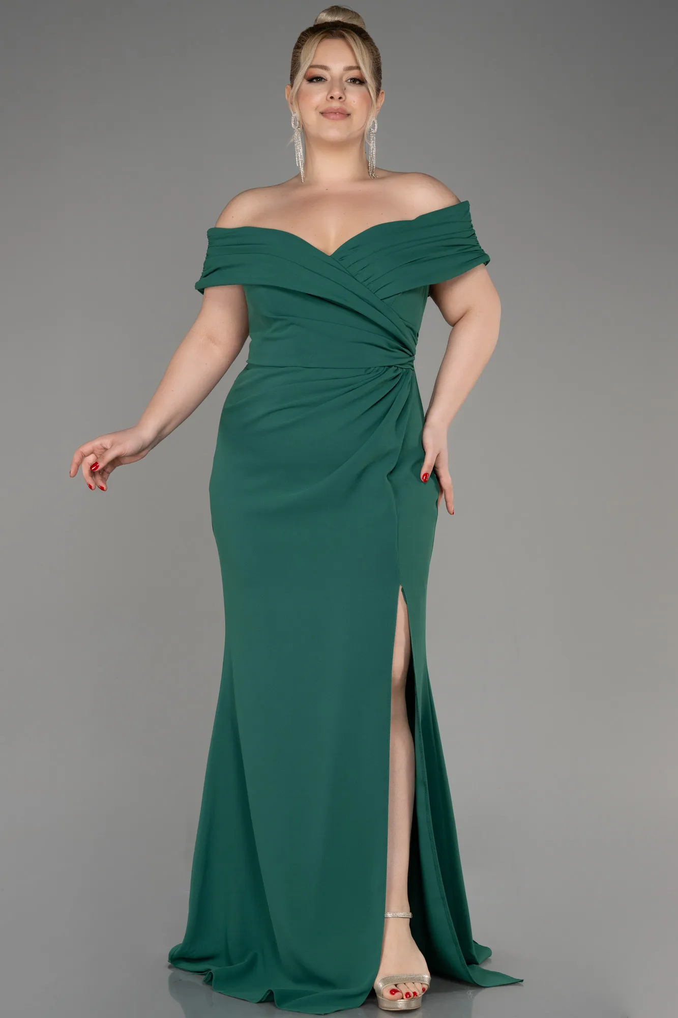 Robe de Soirée Grande Taille Longue Noir ABU3172