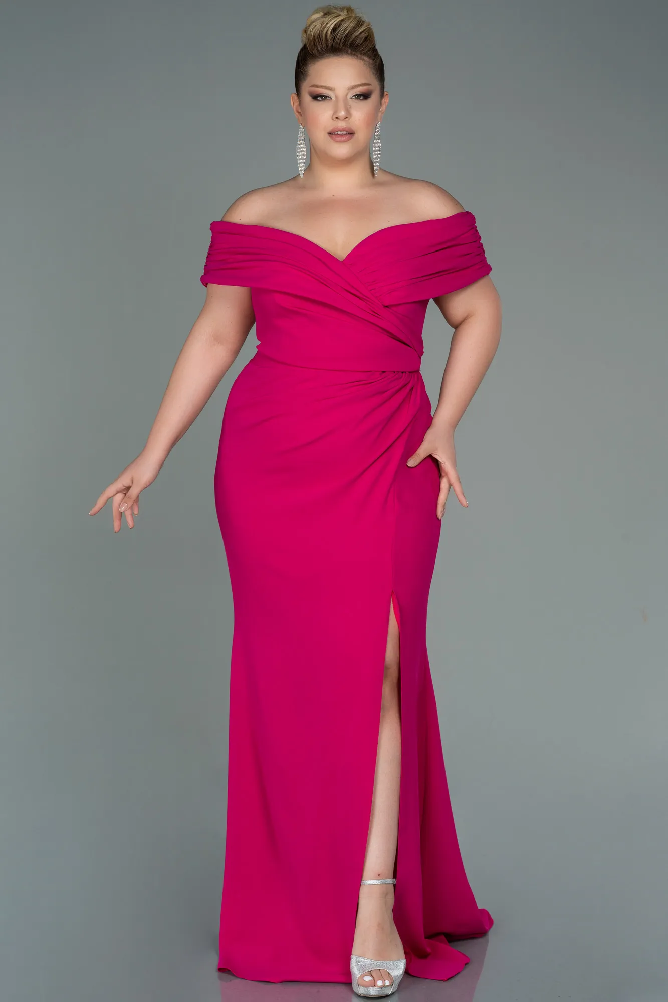 Robe de Soirée Grande Taille Longue Noir ABU3172