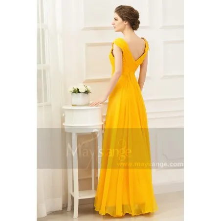 robe de soirée jaune jonquille L770