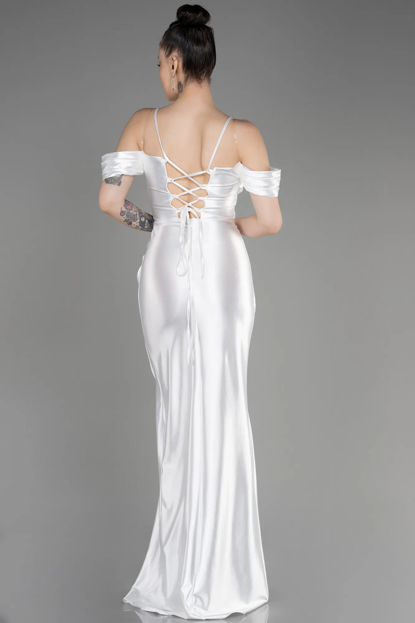 Robe de Soirée Longue Blanc ABU3840