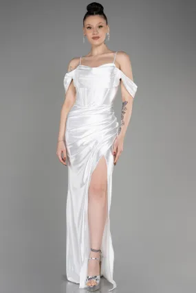 Robe de Soirée Longue Blanc ABU3840