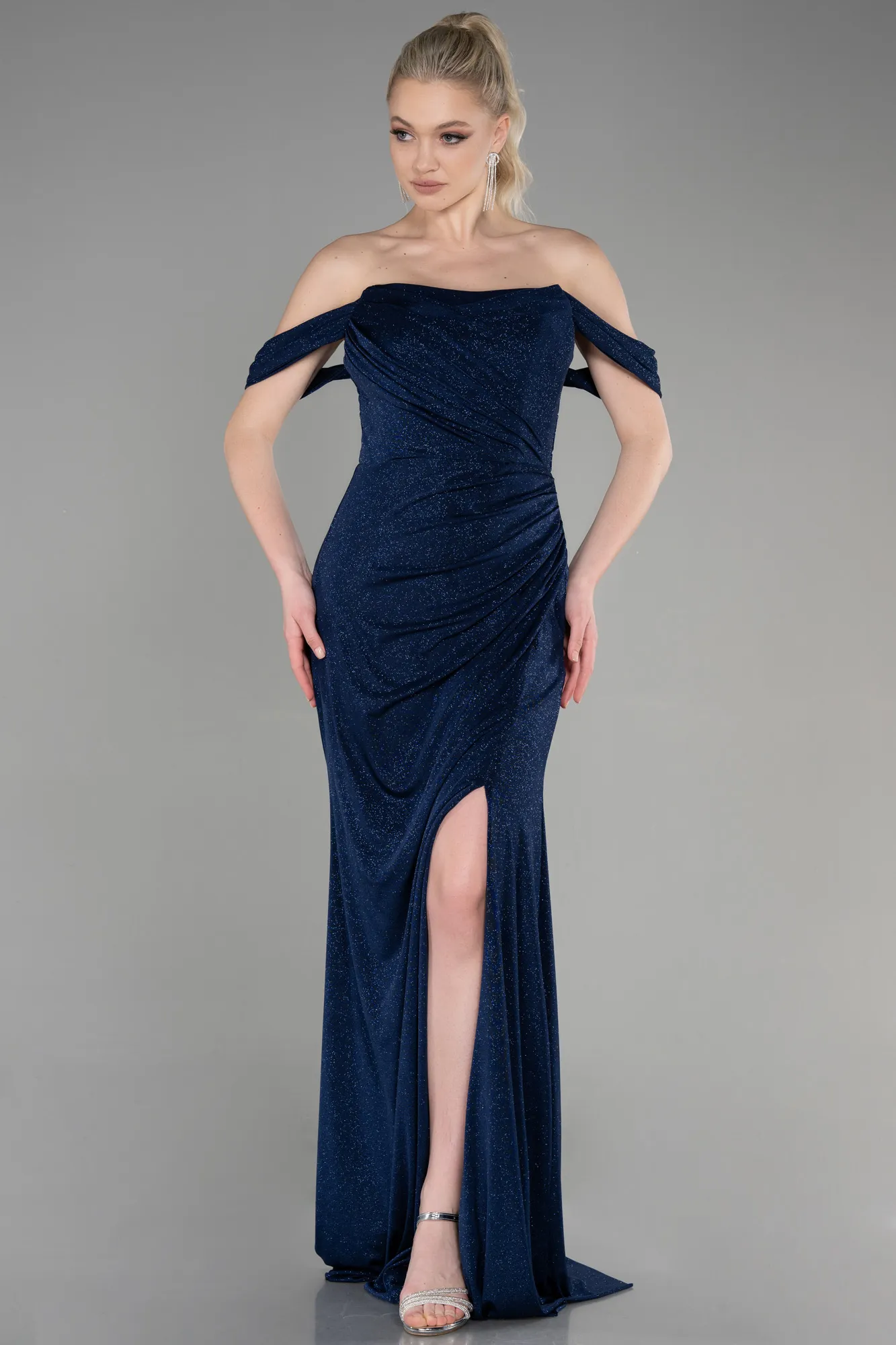 Robe De Soirée Longue Bleu clair ABU3633