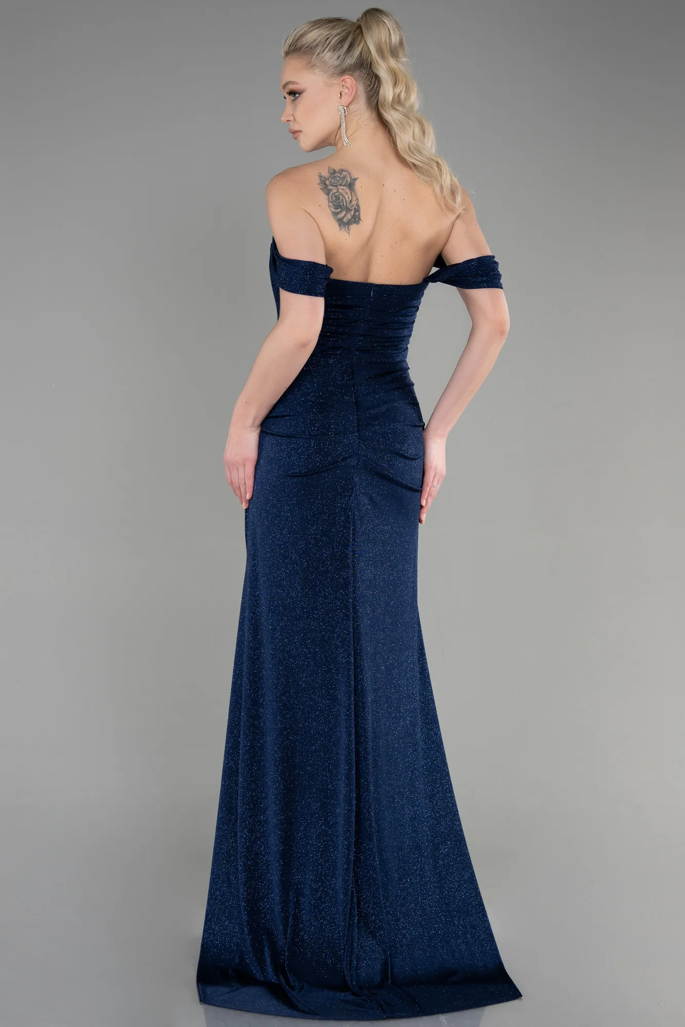 Robe De Soirée Longue Bleu clair ABU3633