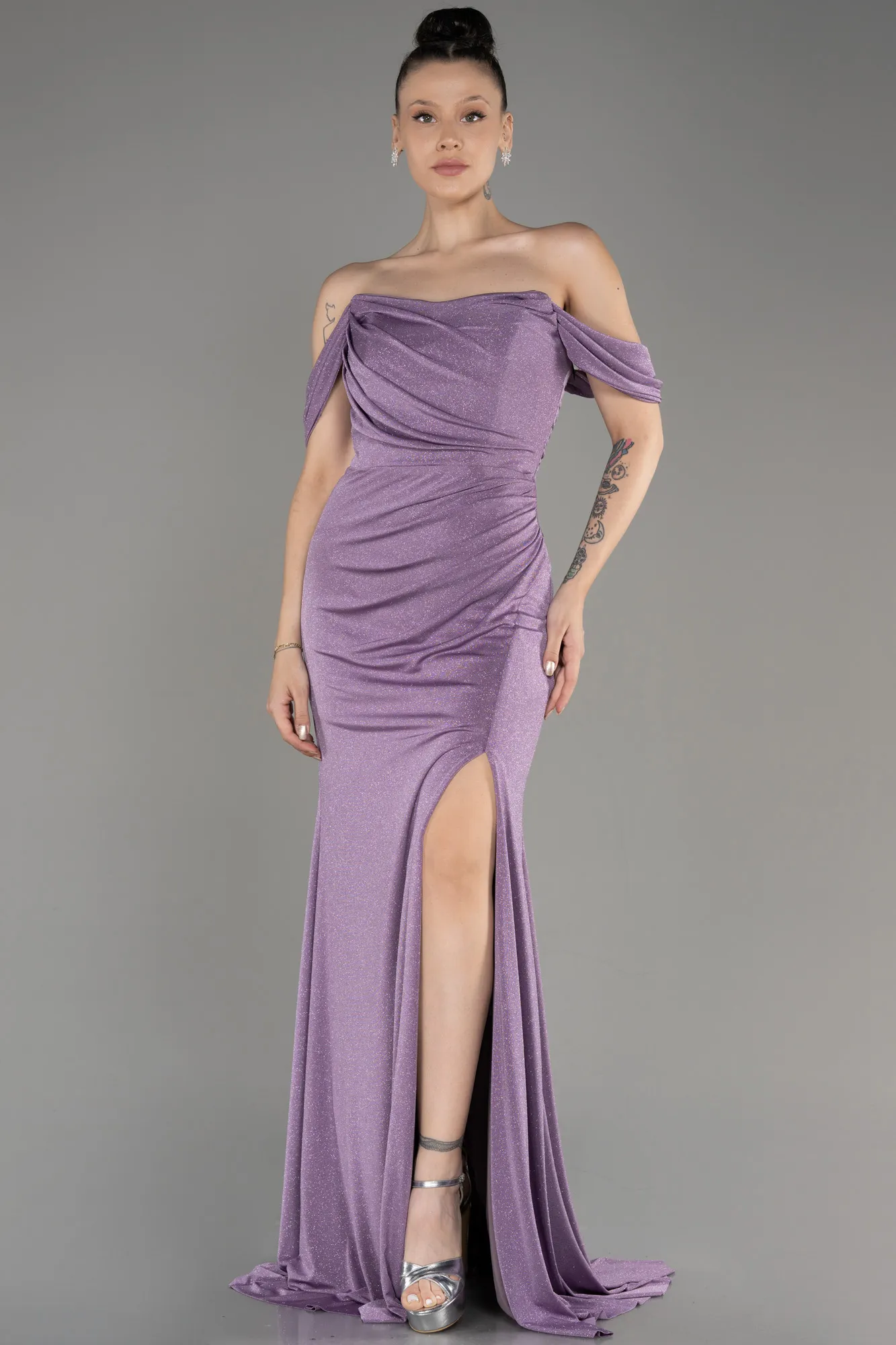 Robe De Soirée Longue Bleu clair ABU3633