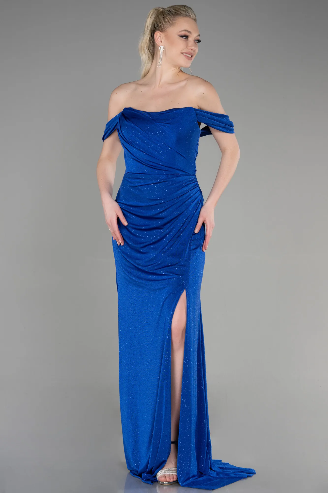 Robe De Soirée Longue Bleu clair ABU3633