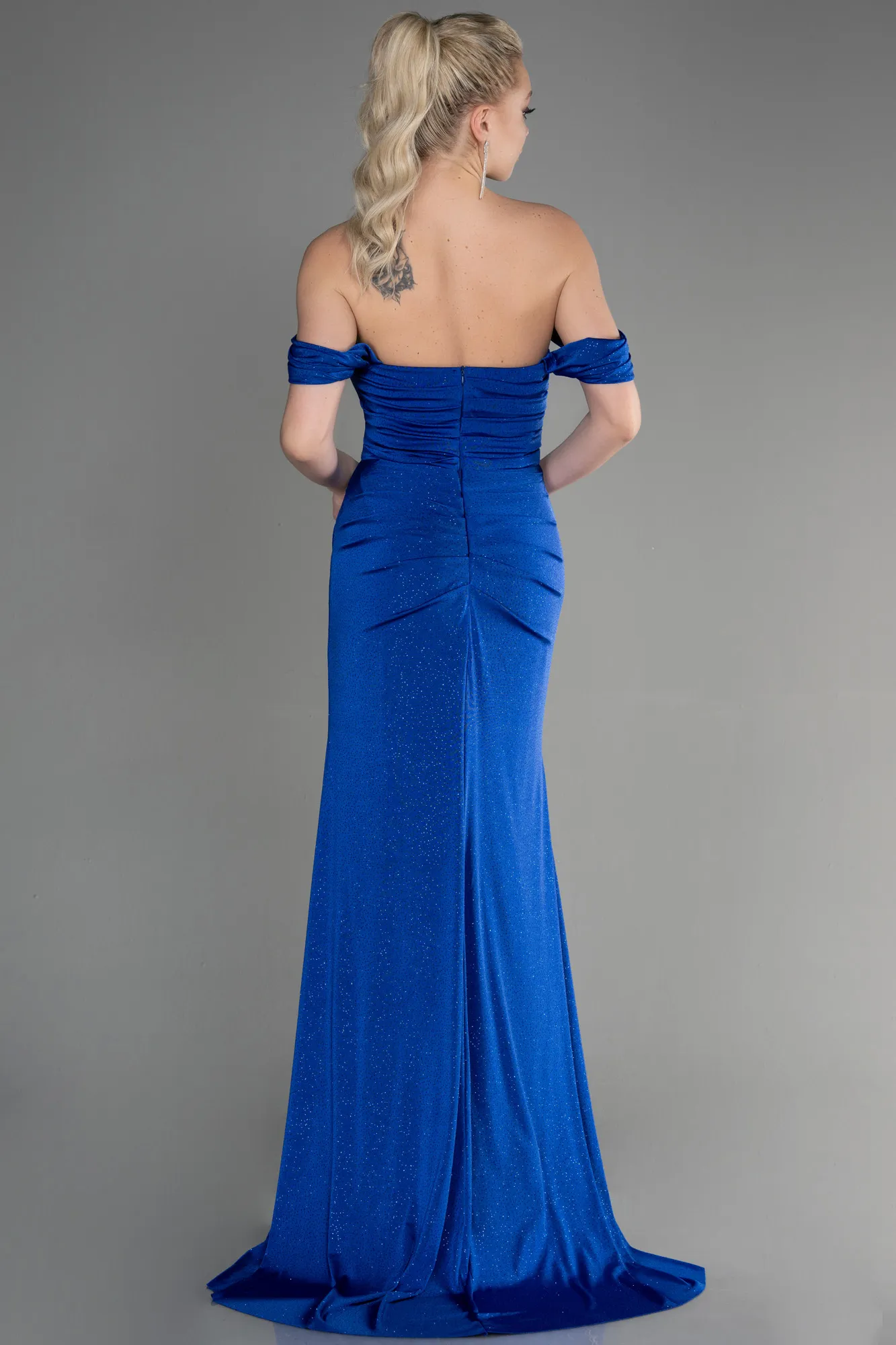 Robe De Soirée Longue Bleu clair ABU3633